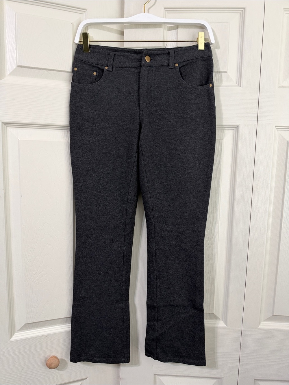 Etcetera Women's Dark Gray Stretch Ponte Pants. #009
